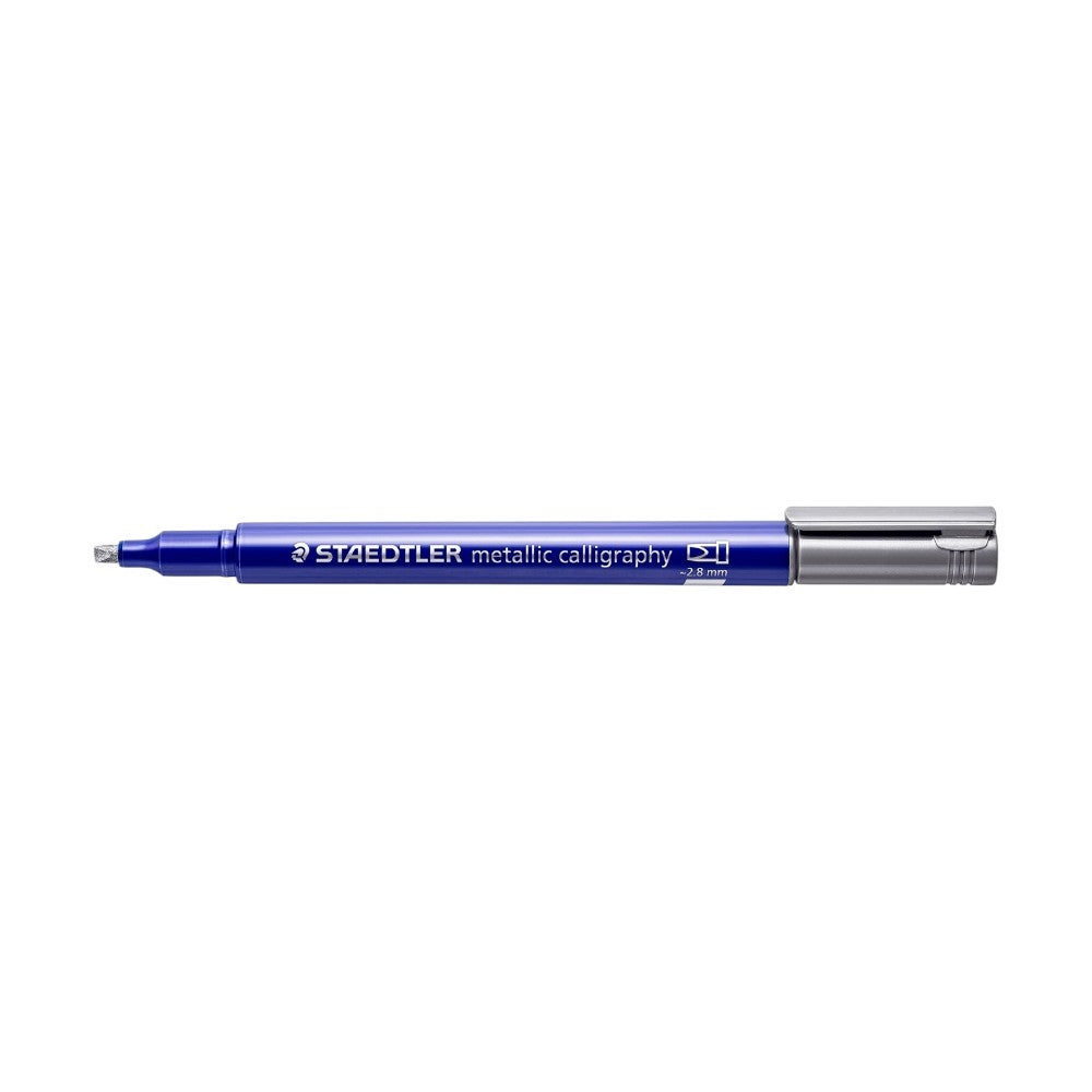 Staedtler Metallic Marker Pen with Calligraphy Tip - Silver - Loose Color